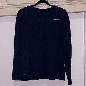 Nike Men's Dark Blue Long Sleeve Tee